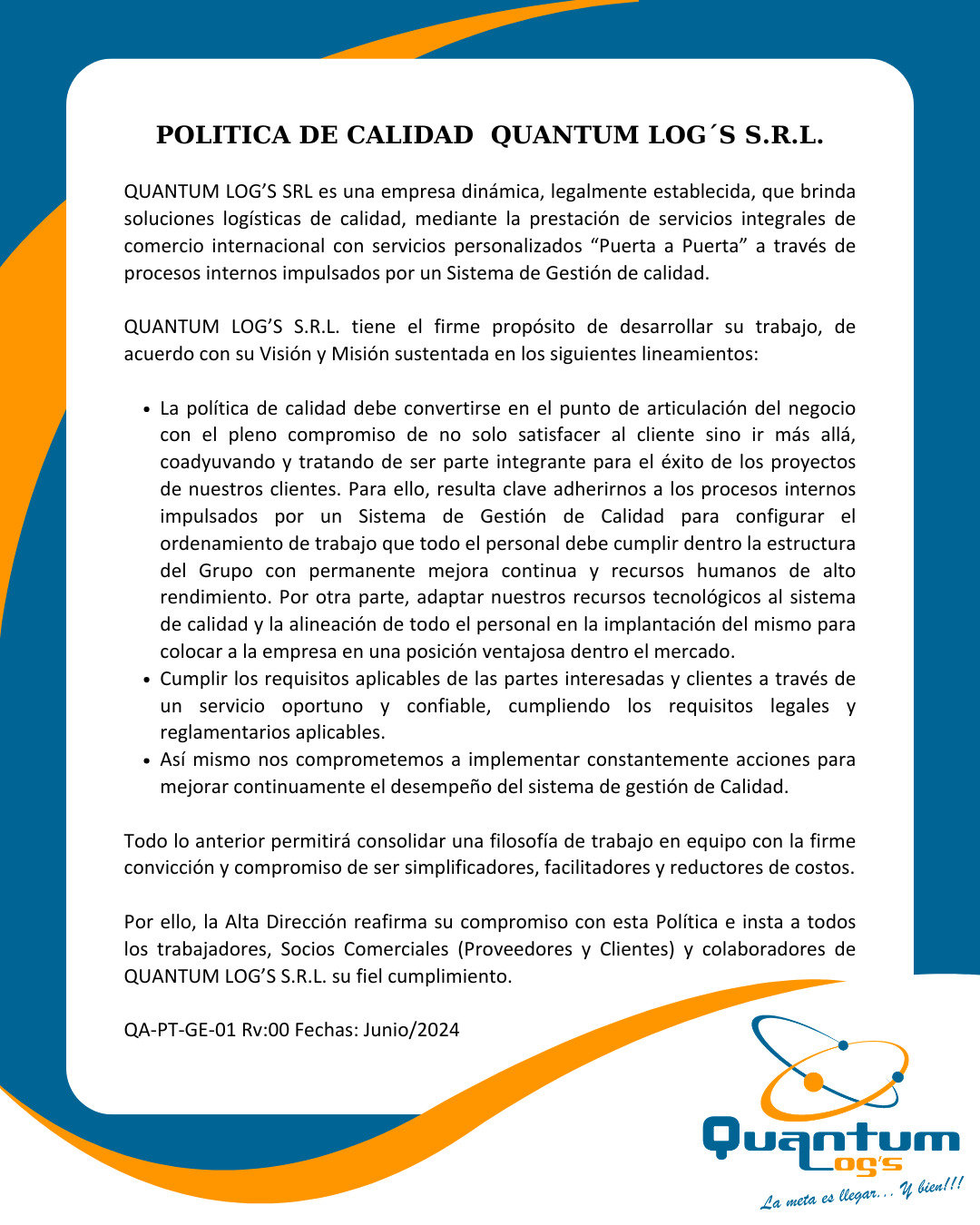 Política de Calidad